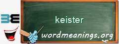 WordMeaning blackboard for keister